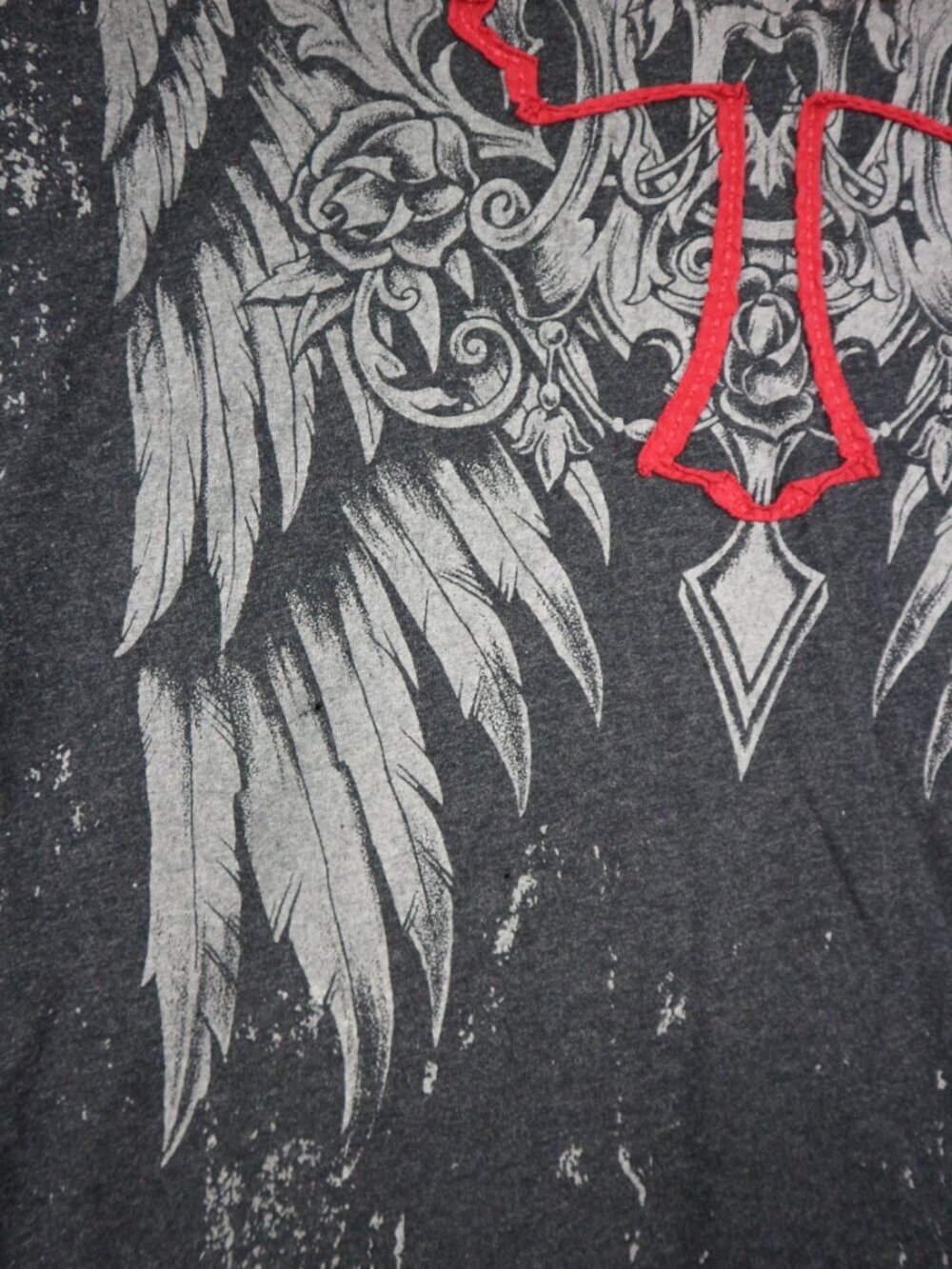 Third Rail Y2K Cross Wings Grunge Skateboard Mens Tee XL - Picture 3 of 8